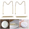 JIANWEI Wall Plate Hangers - Invisible Decorative Dish Holder Stainless Steel Wire Plate Hangers Holders 8 10 12 14 16Inch Wall Hooks Wall Display Hooks for Home Decor(2pcs,Size:8in)