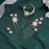 Unicra Star Moon Bride Wedding Hair Pins Crystal Bridal Hair Pieces Rhinestone Goddess Hair Accessories for Women and Girls (Pack of 5) (Gold)