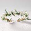 KorViSHOW Female Rose Flower Crown - White Flower Headbands or Women Bridal Flower Headband Girl Beautiful Lace Foam Flower Tiara Wedding Decoration Headflower Party Shoot Photo Headwear