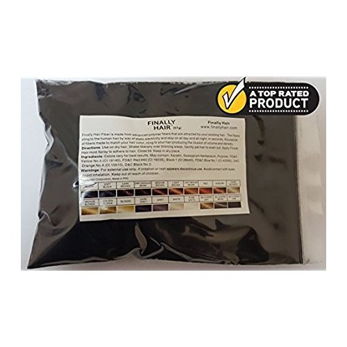 Hair Building Fibers 57 Grams. Highest Grade Refill That You Can Use for Your Bottles From Competitors Like Toppik?, Xfusion?, Miracle Hair? (Black)