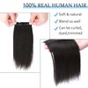 SEGO Short Hair Extensions Clip in Human Hair 6 Inch Hairpiece Human Hair Toppers for Women With Thinning Hair Adding Hair Volume -1 Pcs 10g Natural Black