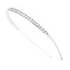 Ruihfas Silver/Rose Gold Tone Double Rows Crystal Rhinestones Fashion Headbands Wedding Party Hair Hoop Band Hairband Headwear for Women (Silver)