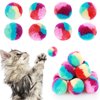 Amaxiu 1.2 in Colorful Cat Pom Pom Ball Toys, 20 Pcs Rainbow Cat Toy Balls Soft Plush Cat Ball Interactive Toy Training Ball Toy for Indoor Cats Kitten Exercising Playing