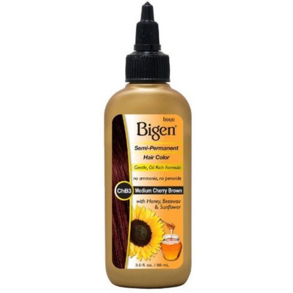 Bigen Semi Permanent Hair Color #CHB3 Medium Cherry Brown, 3 oz (Pack of 5)