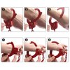AUYYOSK Toy Metal Handcuffs with Key,Safety Party Supplies Accessory Pretend Play Hand Cuffs for Kids Children (Red)