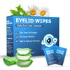 14PCS Tea Tree Oil Eyelid Wipes for Itchy & Dry Eyes, Pre-Moistened Wipes for Styes & Blepharitis, Daily Eye Cleansing Wipes, Hypoallergenic & Soothing For Sensitive Eyes, Stay Hydrated Lid Wipes