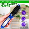 4Pcs Folding Hair Brush with Mirror - Travel Hair Brush for Men Folding Hair Brush Travel Size Foldable Brush for Purse Travel Brushes for Hair - Travel Brush with Mirror Folding Hairbrush for Women
