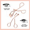 Eyelash Curlers Set with Regular & Mini Precision Eyelash Curler,Partial Lash Curler with Useful Gifts 1 Separator Comb 4 Extra Refills Pads 1 Disposable Mascara Wand Rose Gold