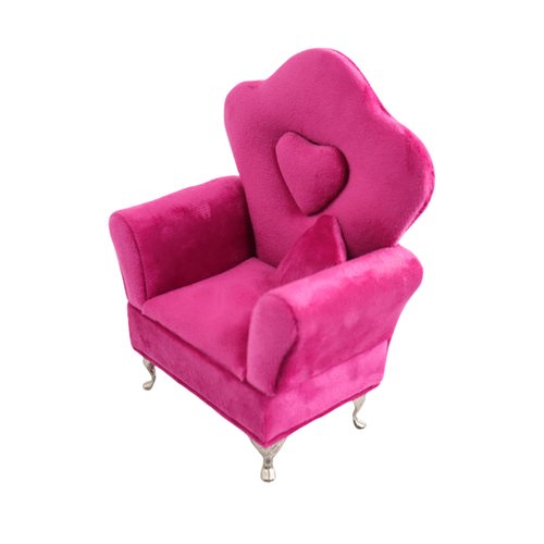 CONCISE Miniature Dollhouse Accessories Dollhouse Furniture 1/6 Scale Sofa Pink Jewelry Box Women Velvet Storage Jewelry Box