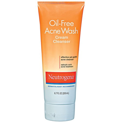 Neutrogena Oil-Free Acne Wash Cream Cleanser, 6.7 Ounce