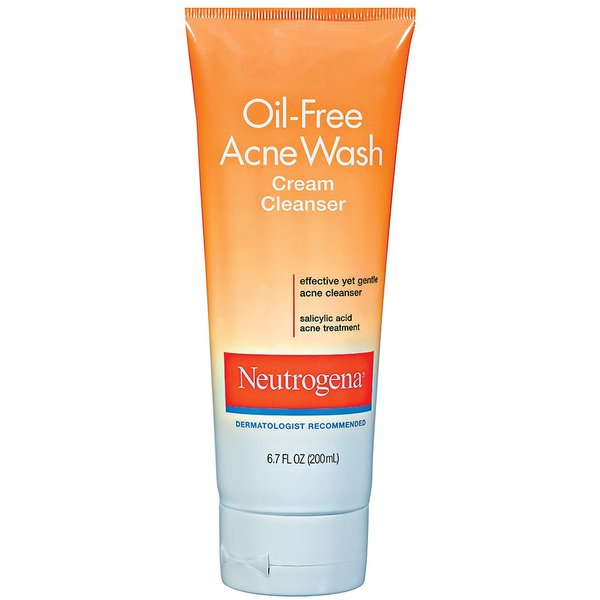 Neutrogena Oil-Free Acne Wash Cream Cleanser, 6.7 Ounce