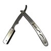 Classic Samurai CS-102 Stainless Steel Professional Barber Straight Edge Razor with 100 Count Shark Single Edge Razor Blades