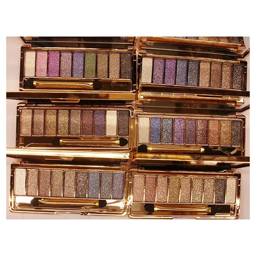 DISAAR Beauty 9 Colors Glitter Eyeshadow Eye Shadow Palette & Makeup Cosmetic Brush Set NEW (#07)