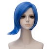 Alacos Blue Cosplay Wig Short for Men Women Anime Straight Costume Wigs for Halloween Party Costume+Wig Cap (Sadness Blue)