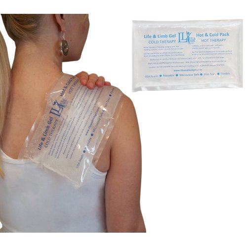 Small Reusable Gel Ice Pack for Injuries (6 X 10 Inches) USA Made Quality Hot Cold Packs - Pain Relief Elbow Knee Ankle Wrist Chiropractic Physical Therapist by Life and Limb Gel (1)