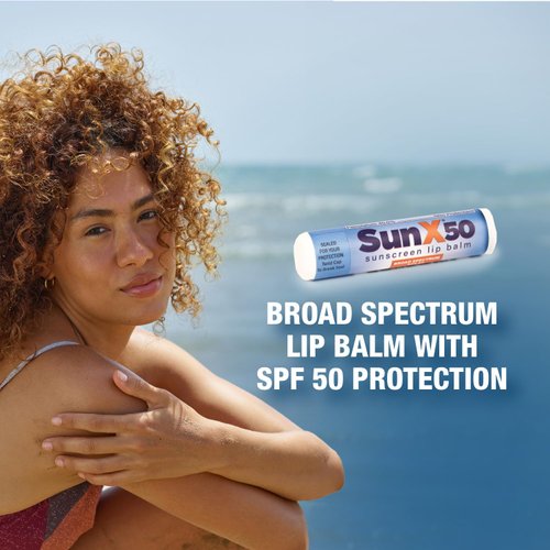 CoreTex Sun X 50 Lip Balm SPF 50 (Pack of 24) - Sunscreen Lip Balm, Water Resistant Up to 80 Minutes & Free of Parabens & Oxybenzone - SPF 50 Broad Spectrum (UVA/UVB) Lip Protection