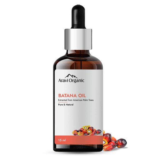 Aravi Organic Pure Batana Hair Oil For Hair Growth - Derived From American Oil Palm Nut - 0.5 FL Oz / 15 ml