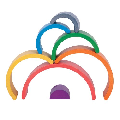 TickiT Wooden Rainbow Architect Arches - Nesting Puzzle - Stacking Blocks for Ages 1+