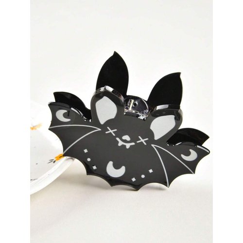 Halloween Hair Claw Clips Hair Claw for Women 1Pcs Black Bat Hair Claw Clips for Thick Hair Black Hair Clips Hair Clips Resin Hair Clips Black Cute Bat Halloween Clips Cute Hair Clips Accessories
