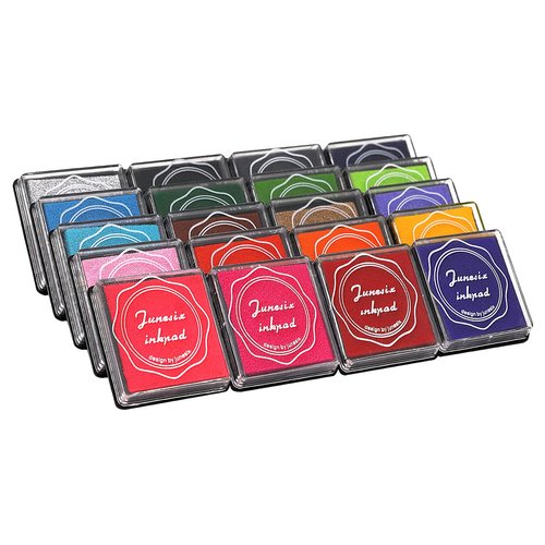 XoreArt Finger Washable Ink Pads for Kids, Non-Toxic, 20 Color DIY Rainbow Craft Ink Pads for Rubber Stamps, Paper, Wood Fabric, Best Gift for Kids (Pack of 20)
