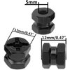 Vgoohobby 12mm Hex Wheel Hubs RC Hex Hub Drive Adapter Thickness 12mm Offset Extension Compatible with Axial SCX10 90046 D90 Tamiya MST 1/10 RC Crawler Car (Black)