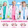 GIFTINBOX Doctor Costume for Kids Doctor Lab Coat for Kids Real Stethoscope, Girls and Boys Halloween Costumes for Kids age 3-12…