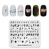 Rolabling Nail Stamping Plate Fashion Geometry Words Letters Stars Patterns Theme Multi-Pattern Stamp Print Image Stamp Template Nail Art for Nail Design