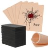 Tattoo Skin Practice Kit - Autdor 5Pcs Blank Tattoo Practice Skin 3MM Thick Double Sides Fake Skin 7.4x5.6" with Dental Bibs Disposable 50 Sheets Patient Bibs Tattoo Bibs for Tattoo Supplies