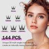 Mayhug Lash Extension Kit 144 Pcs, 3D Lash Clusters 8-18/D Curl Wispy Lash Clusters with 10ml Bond and Seal Waterproof, 5ml Lash Remover, Lash Tweezers Eyelash Extensions Kit at Home (Prism Kit)