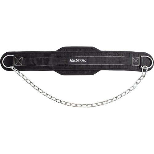Harbinger 28900 Polypropylene Dip Belt with 30-Inch Steel Chain , Black