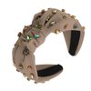 YISSION 1PC Crystal Knotted Headband for Women Non Slip Rhinestone Headband Coffee Head Band Fashion Wide Headbands Hair Accessories for Women Girls