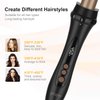 Prizm 5 in 1 clampless Interchange Curling Iron Wand Set, LED Display, 11 Temp Settings, 0.6 to 1.25 Inch Tourmaline Ceramic Barrels, Hair Curler for Wavy/Bang/Ringlet/Spiral with Heat Resistant Glove