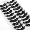 SYlashes False Eyelashes 18mm Faux Mink Lashes Fluffy Cat Eye Lashes Soft Thick Luxury Volume Fake Lashes 10 Pairs Pack