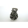 Generic Small tiny dark silver metal hair claw clip with gray crystals (Pattern: 1)