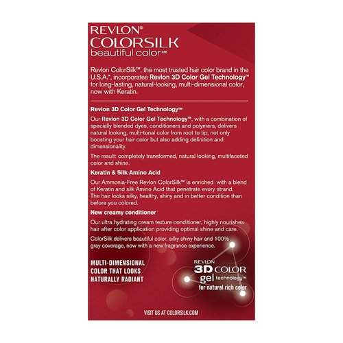 Revlon ColorSilk Hair Color, Medium Rich Brown [47] 1 ea