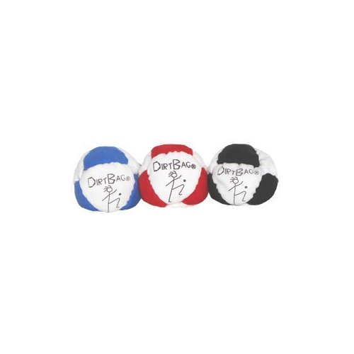 DIRTBAG Classic Footbag Hacky Sack 3 Pack, Handmade, Pro-Grade Durability, Original Design, Machine Washable - White