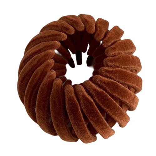 Coffee Color Magic Bird Nest Velvet Hair Clips Three Rows of Teeth Styling Supplies for Making Po...