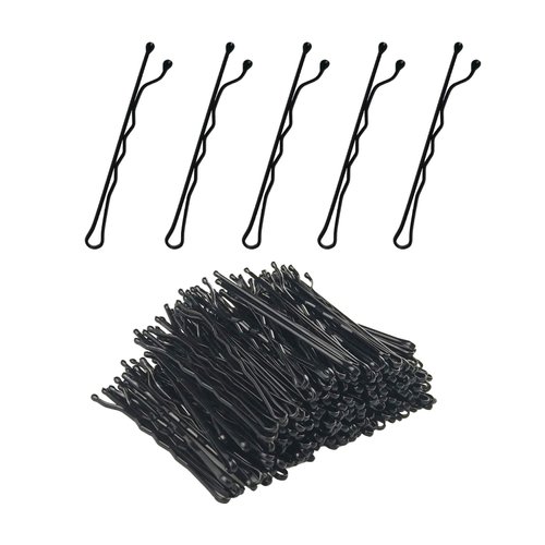 220 Count Bobby Pins, Black Hair Pins Kit Hairpins for Women Lady Girls Kids Hairdressing Salon Secure Hold Wave Hairgrip Hairclip, 2 Inches