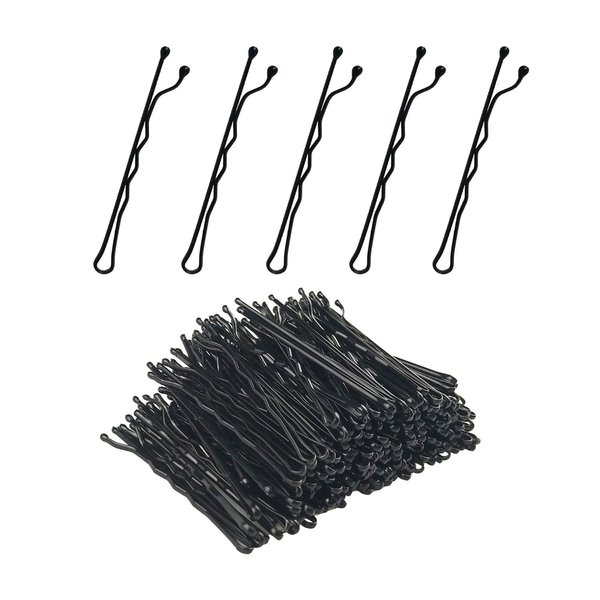 220 Count Bobby Pins, Black Hair Pins Kit Hairpins for Women Lady Girls Kids Hairdressing Salon Secure Hold Wave Hairgrip Hairclip, 2 Inches