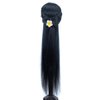 Mannequin Head with Hair 26" hair mannequin doll head hair styling manikin head Cosmetology Doll Head Multicolored Synthetic Fiber Hair Table Clamp Stand Included)(black YK)