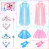 Princess Dress Up Clothes for Little Girls Toddlers, Princess Costume Set with Princess Cape, Tutu, Crown, Shoes, Play Jewelry, Kids Pretend Play & Dress Up Princess Toys & Gifts for Girls Toddlers