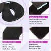 Tape in Hair Extensions Human Hair 10 Inch #1B Natural Black Pu Straight Hair 20 Pieces/Pack 40g Seamless Skin Weft Human Hair Extensions Tape in for Black Women (10Inch,Natural Black,40g)