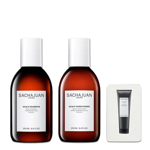 Sachajuan Scalp Shampoo and Conditioner Set with Heat Protection for Hair - Removes Dandruff and Soothes Irritated Scalp - With Piroctone Olamine and Climbazole - Set of 2 (8.4 oz)