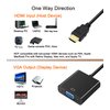 DTECH HDMI to VGA Adapter Cable for Computer Monitor PC TV 1080P HD Video (Male HDMI Input to VGA Output Female Connector)