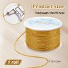 OLYCRAFT 55 Yards 1.5~2mm Twisted Satin Nylon Cord 3-Ply Goldenrod Twisted Cord Trim String Thread for Crafts and Jewelry Making