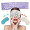 Moist Heat Eye Mask,Ice Pack Eye Mask for Dry Eyes,Puffy Eyes,Swelling,Dark Circle,Headache with Lavender Microwaveable