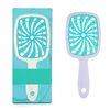 All-In-One Detangling Brush PRO: Flexible Bristles, Gentle Tangle Release, and Hollow Comb Teeth for Effortless Dry and Wet Hair Care. (Blue Turquoise)