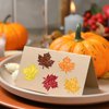Whaline 500Pcs Fall Maple Leaf Stickers 5 Colors Glitter Autumn Decals Shinny Self Adhesive Labels for Thanksgiving Party Cards Seal Envelopes Home Window Door Supplies