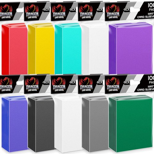 1000 Count Card Sleeves Toploaders for Trading Cards, 10 Colors Soft Baseball Card Sleeve for Standard Cards, Fit for MTG, Football Card, Sports Cards,Game Cards