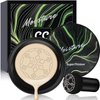 SuperThinker Air Cushion CC Cream Mushroom Head Foundation, Moisturizing BB Cream Makeup Long Lasting Matte Concealer (Ivory)